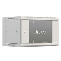 картинка бастион skat tb-6w645gf-g шкаф настенный телекоммуникационный 6u 600х450х370мм, дверь стеклянная (4410) {1.5 года гарантия} от магазина Tovar-RF.ru