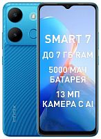 картинка смартфон infinix smart 7 64 gb rom/3 gb ram peacock blue от магазина Tovar-RF.ru