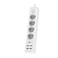 картинка cablexpert сетевой фильтр exnovo exn-4-u4-w-2 (4р, 16а, 4 х usb, 3.4a, 2м, ур.защиты 4+) белый, коробка от магазина Tovar-RF.ru