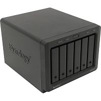 картинка synology ds620slim сетевое хранилище dc2,0ghzcpu/2gb(upto6)/raid0,1,10,5,6/up to 6hdds sata 2,5'/2xusb 3.0/2xgigeth/iscsi/2xipcam(up to 25)/ 1xps/2yw от магазина Tovar-RF.ru