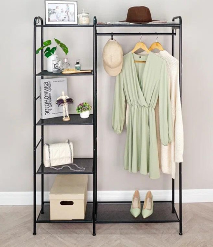 картинка Гардеробная система ЗМИ Гардеробная система Валенсия 1 (VALENCIA 1 clothes rack) (Черный) ГСВ1 Ч от магазина Tovar-RF.ru