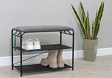 картинка Подставка для обуви ЗМИ Подставка для обуви Гранада 23_НБК с сиденьем, ткань нубук (Черный) ПДОГ23СНБК Ч ЗМИ Подставка для обуви Гранада 23_НБК с сиденьем, ткань нубук (Черный) ПДОГ23СНБК Ч от магазина Tovar-RF.ru