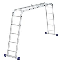 картинка СИБРТЕХ Лестница шарнирная алюминиевая, 2х4+2х5, Россия [97884] от магазина Tovar-RF.ru