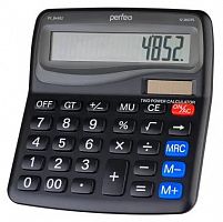 картинка Бухгалтерский калькулятор PERFEO (PF_B4852) бухгалтерский, 12-разр., черный от магазина Tovar-RF.ru