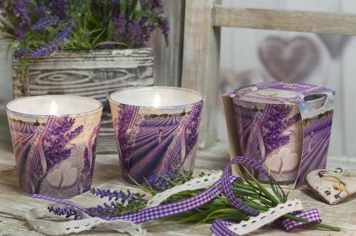 картинка Свеча BARTEK Поцелуй лаванды (Lavander kiss) 115гр в стакане от магазина Tovar-RF.ru