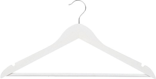 картинка РЫЖИЙ КОТ Вешалка деревянная с перекладиной, цвет белый (311388) РЫЖИЙ КОТ Вешалка деревянная с перекладиной, цвет белый (311388) от магазина Tovar-RF.ru