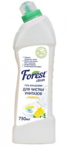 картинка Гель для сантехники FOREST CLEAN Гель-концентрат для чистки унитазов "Лимон" 750 мл от магазина Tovar-RF.ru