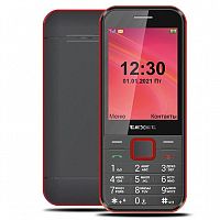 картинка texet tm-302 мобильный телефон цвет чёрный-красный от магазина Tovar-RF.ru