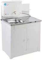 картинка Умывальник АКВАТЕКС ДУЭТ (бак антикорроз. с ЭВН+мойка нерж.) белый от магазина Tovar-RF.ru