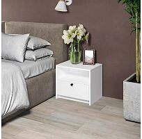 картинка Тумба МЕБЕЛЬ-КОМПЛЕКС НАЙС Тумба прикроватная Белый/Белый (1 кор.) МЕБЕЛЬ-КОМПЛЕКС НАЙС Тумба прикроватная Белый/Белый (1 кор.) от магазина Tovar-RF.ru