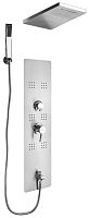 картинка Душевая панель GFMARK 5517 Душевая панель тропический душ ВРЕЗНАЯ с двумя лейками, МАТОВАЯ нержавейка, корпус из нержавейки марка 304 от магазина Tovar-RF.ru