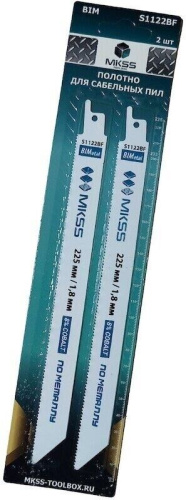 картинка Полотно ВИХРЬ Полотно для сабельной пилы S1122BF по металлу 225мм (2 шт) ВИХРЬ Полотно для сабельной пилы S1122BF по металлу 225мм (2 шт) от магазина Tovar-RF.ru