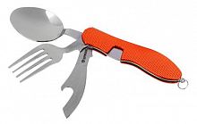 картинка набор туристический ермак набор туристический: нож, ложка, вилка, открывалка; нерж. сталь 118-135от магазина Tovar-RF.ru