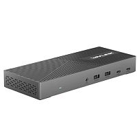 картинка docking station wavlink usb-c triple display 4k@60hz universal /100w powerdelivery include 20v/8a power adapter/ 4xusb3.0/3xusb c/2xdp 4k 60hz/3xhdmi 4k 60hz/1xgigabit lan/1xaudio in/out от магазина Tovar-RF.ru