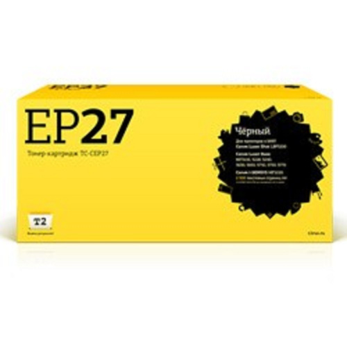 картинка t2 ep-27 картридж (tc-cep27) для i-sensys lbp 3200/mf3110/3228/3240/5630 (2500 стр.) магазин Tovar-RF.ru являющийся официальным дистрибьютором в России картинка t2 ep-27 картридж (tc-cep27) для i-sensys lbp 3200/mf3110/3228/3240/5630 (2500 стр.) от магазина Tovar-RF.ru