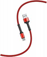 картинка кабель smartbuy (ik-3112-s26r) s26 type c красный, 3 а, qc, нейл.,1 м от магазина Tovar-RF.ru