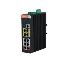 картинка dahua dh-is4410-6gt-120 10-портовый гигабитный управляемый коммутатор с poe, промышленное исполнение, 6xrj45 1gb, 4xsfp 1gb, суммарно 120вт, коммутация 56гбит/с, mac-таблица 8к от магазина Tovar-RF.ru