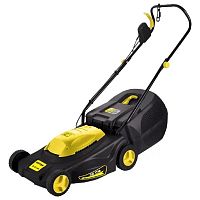 картинка Huter ELM-1400 ( Р ) Газонокосилка электрическая [70/4/4] { 220В, 1,4 кВт, высота среза 28 / 45 / 55 мм, ширина среза 380 мм, объем травосборника 40 л } от магазина Tovar-RF.ru
