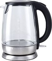 картинка чайник kitfort кт-619 серебристый/черный (нержавеющая сталь/стекло) kitfort кт-619 серебристый/черный (нержавеющая сталь/стекло) от магазина Tovar-RF.ru