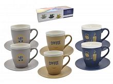 картинка Чайный набор NOUVELLE HOME Чайный набор, 12пр. (6 персон) "Golden Coffee"v=240мл. 2410059 от магазина Tovar-RF.ru