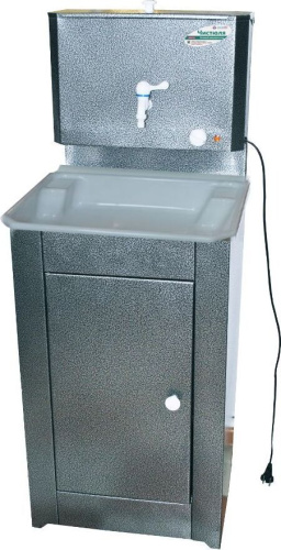 картинка Умывальник ЧИСТЮЛЯ (бак полимерное покр. с ЭВН+мойка пластм.) аквамикс от магазина Tovar-RF.ru