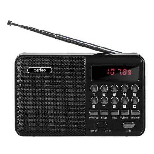 картинка perfeo радиоприемник цифровой palm fm+ 87.5-108мгц/ mp3/ питание usb или 18650/ черный (i90-bl) [pf_a4870] от магазина Tovar-RF.ru
