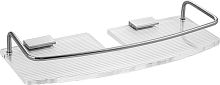 картинка Полка для ванной BRIMIX 14101 Полка для принадлежностей прямая, для душевых стоек, с бортиком, антивандальная, из оргстекла от магазина Tovar-RF.ru