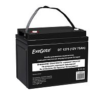 картинка exegate ex282983rus аккумуляторная батарея dt 1275 (12v 75ah, под болт м6) от магазина Tovar-RF.ru