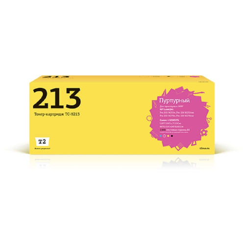 картинка t2 cf213a картридж (tc-h213) для hp lj pro 200 m251n/mfp m276n/276nw (1800 стр.) пурпурный, с чипом магазин Tovar-RF.ru являющийся официальным дистрибьютором в России картинка t2 cf213a картридж (tc-h213) для hp lj pro 200 m251n/mfp m276n/276nw (1800 стр.) пурпурный, с чипом от магазина Tovar-RF.ru