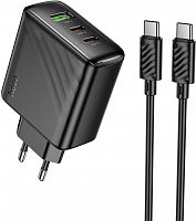 картинка сзу hoco (6942007639828) cs26aaa 1usb+2type-c 3.0a pd 45w , black от магазина Tovar-RF.ru