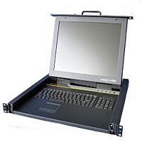 картинка procase e1716 консоль однорельсовая , квм 16 порт, lcd 17'', single rail console kvm 16 port, lcd d-sub, usb, разрешение 1280*1024, 16 кабелей от магазина Tovar-RF.ru