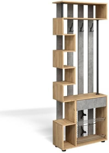 картинка Прихожая БИТЕЛ ПРИХОЖАЯ МИНИ МЛ-1 (ДУБ ЗОЛОТОЙ КРАФТ/АТЕЛЬЕ СВЕТЛОЕ) БИТЕЛ ПРИХОЖАЯ МИНИ МЛ-1 (ДУБ ЗОЛОТОЙ КРАФТ/БЕТОН) от магазина Tovar-RF.ru