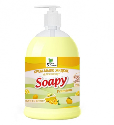 картинка Жидкое мыло CLEAN&GREEN CG8115 Soapy бисквит увлажняющее с дозатором 1000 мл. от магазина Tovar-RF.ru