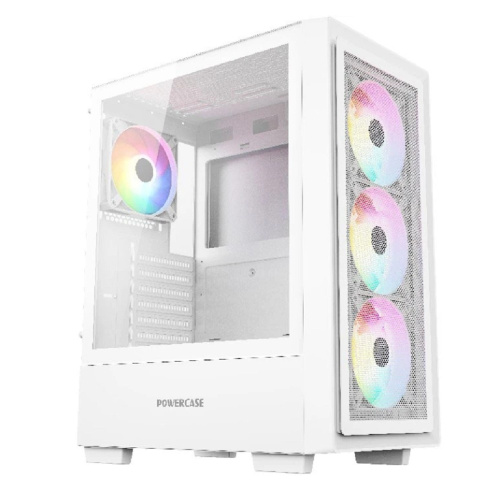 картинка Powercase Mistral AY4W ARGB, Tempered Glass, 4x 120mm ARGB Fans, белый, ATX  (CMAYW-A4) от магазина Tovar-RF.ru