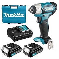 картинка Makita TW140DWAE Гайковерт ак(уд),{10.8В,2х2Ач Li-ion,0-3200у\м,140Нм,3\8",1.2кг,кейс,подсв,M8-M16} [TW140DWAE] от магазина Tovar-RF.ru