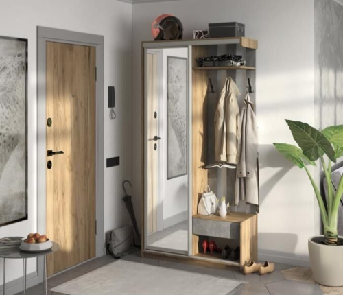 картинка Прихожая БИТЕЛ ЛАЙТ Прихожая (ДУБ ЗОЛОТОЙ КРАФТ/АТЕЛЬЕ СВЕТЛОЕ, ЗЕРКАЛО) БИТЕЛ ЛАЙТ Прихожая (ДУБ ЗОЛОТОЙ КРАФТ/БЕТОН, ЗЕРКАЛО) от магазина Tovar-RF.ru