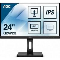 картинка lcd aoc 23.8" q24p2q pro черный {ips 2560x1440 16:9 1000:1 250cd 178/178 d-sub hdmi displayport} от магазина Tovar-RF.ru