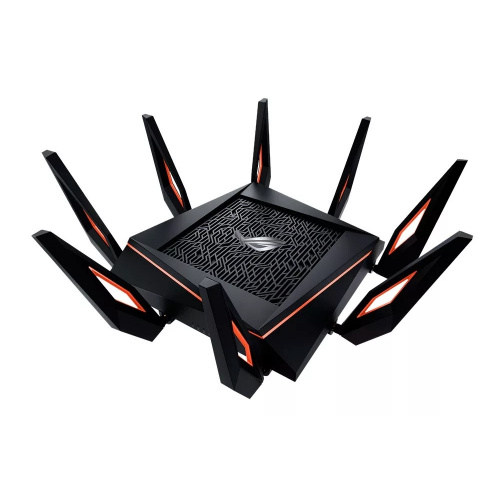 картинка asus gt-ax11000 tri-band wifi 6(802.11ax) gaming router –world's first 10 gigabit wi-fi router with a quad-core processor, 2.5g gaming port, dfs band, wtfast, adaptive qos, aimesh for mesh wifi system от магазина Tovar-RF.ru