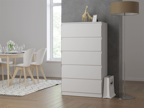 картинка Комод НК-МЕБЕЛЬ STERN комод Т-8 (16 мм) 5-я Белый 72676244 (2 кор.) от магазина Tovar-RF.ru