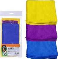 картинка салфетка для автомобиля li-sa из микрофибры в наборе (2 шт-25х25см, 1 шт- 30х30 см) (европодвес) 47917 от магазина Tovar-RF.ru