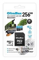 картинка карта памяти oltramax microsdxc 256gb class 10 (u3) v30 recorder + адаптер (sd 95 mb/s) [om256gcsdxc10-u3-v30} от магазина Tovar-RF.ru