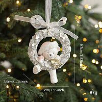 картинка МИРРЭЙ Новогодняя елочная игрушка из полирезины Мишка 7,5*3,5*9,7 см (4630615517240) от магазина Tovar-RF.ru