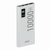 картинка аккумулятор внешний hiper ep 10000 white 10000mah 3a qc pd 2xusb белый от магазина Tovar-RF.ru