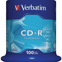 картинка verbatim  диски cd-r 100 шт 700mb 52x cake box ( 43411) от магазина Tovar-RF.ru