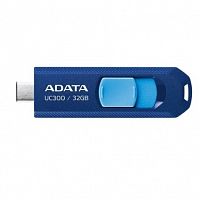 картинка a-data flash drive 32gb  <acho-uc300-32g-rnb/bu> uc300, usb 3.2/typec, синий/голубой от магазина Tovar-RF.ru
