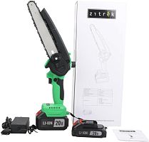 картинка Пила цепная аккумуляторная ZITREK GreenSaw 20 Extra power (20В, 4,0Ач Li-ion аккум. 1шт, ЗУ) 082-1851-1 от магазина Tovar-RF.ru