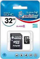 картинка карта памяти smartbuy (sb32gbsdcl10-01) microsdhc 32gb class10 uhs-i + адаптер от магазина Tovar-RF.ru
