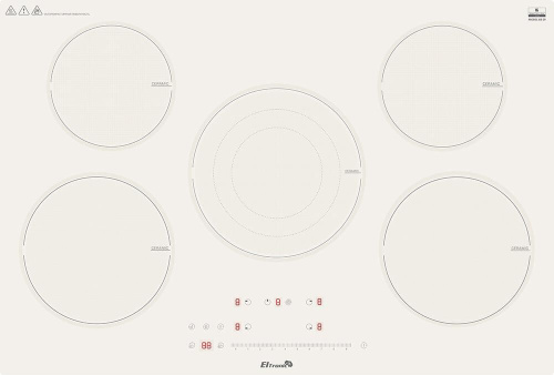 картинка варочная панель eltronic (88-29) 5 конфорок электрическая белый от магазина Tovar-RF.ru