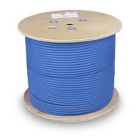 картинка cabeus sstp-4p-cat.8-solid-in-lszh-bl кабель экранированная витая пара sstp (s/ftp), категория 8 (40g, 2000 mhz), 4 пары (23 awg), lszh, нг(а)-hf (305 м) от магазина Tovar-RF.ru