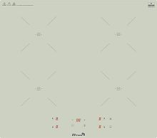 картинка варочная панель eltronic (88-35) 4 конфорки индукционная серо-зеленая от магазина Tovar-RF.ru